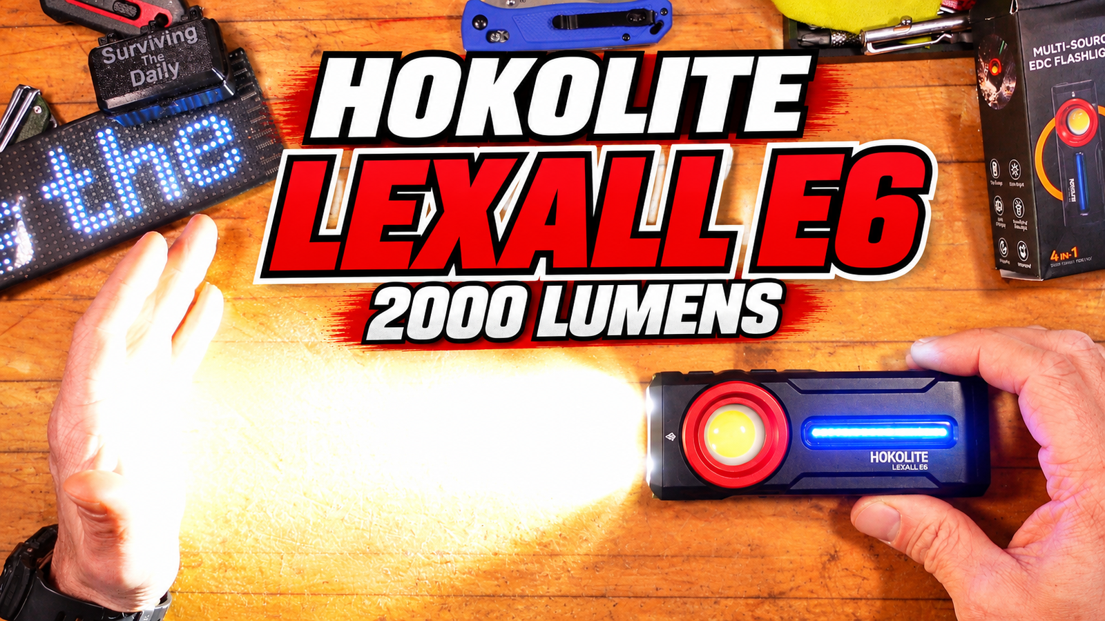 HOKOLITE LEXALL E6 Review: A Chunky Flat Flashlight With 2000 Lumens